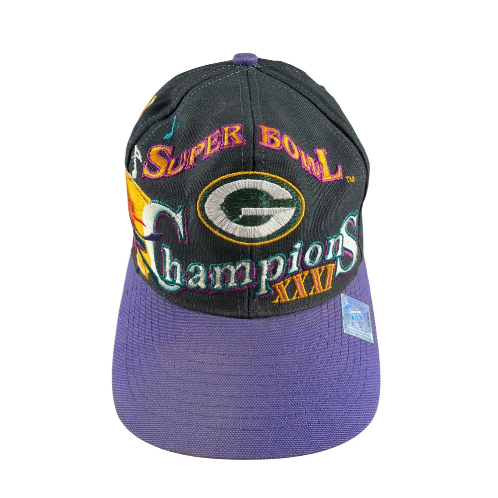 VTG 1997 Green Bay Packers Super Bowl XXXI Champions Snapback Hat Logo Athletic